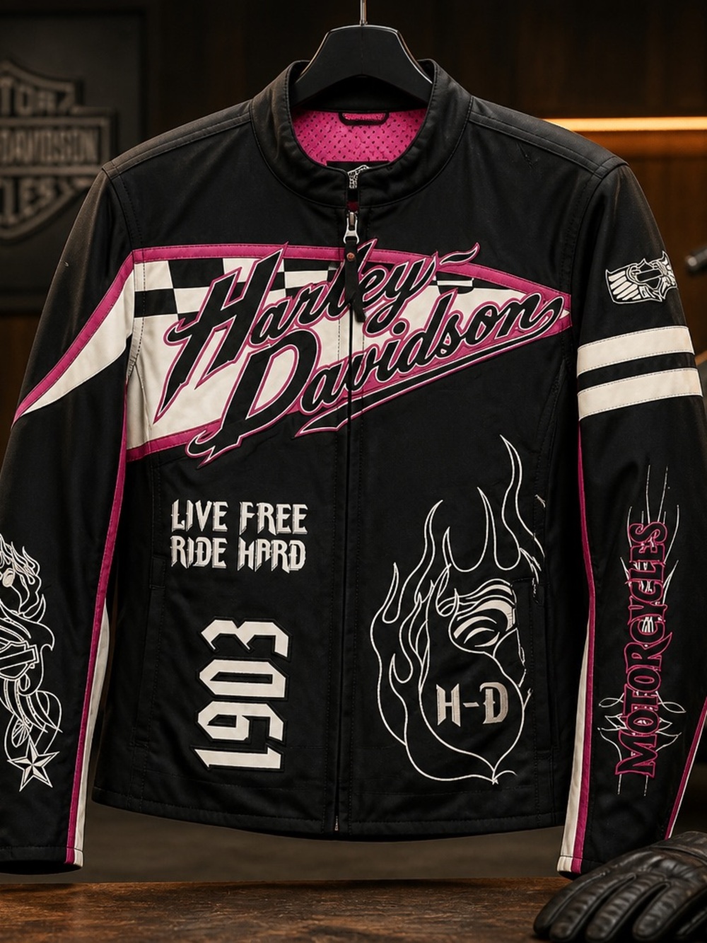 Harley-Davidson Rare NWOT Riding Jacket. 1W Excellent! Original Pads
